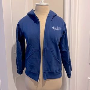 Dodgers Zip Up hoodie size XS or kids size medium 10/12